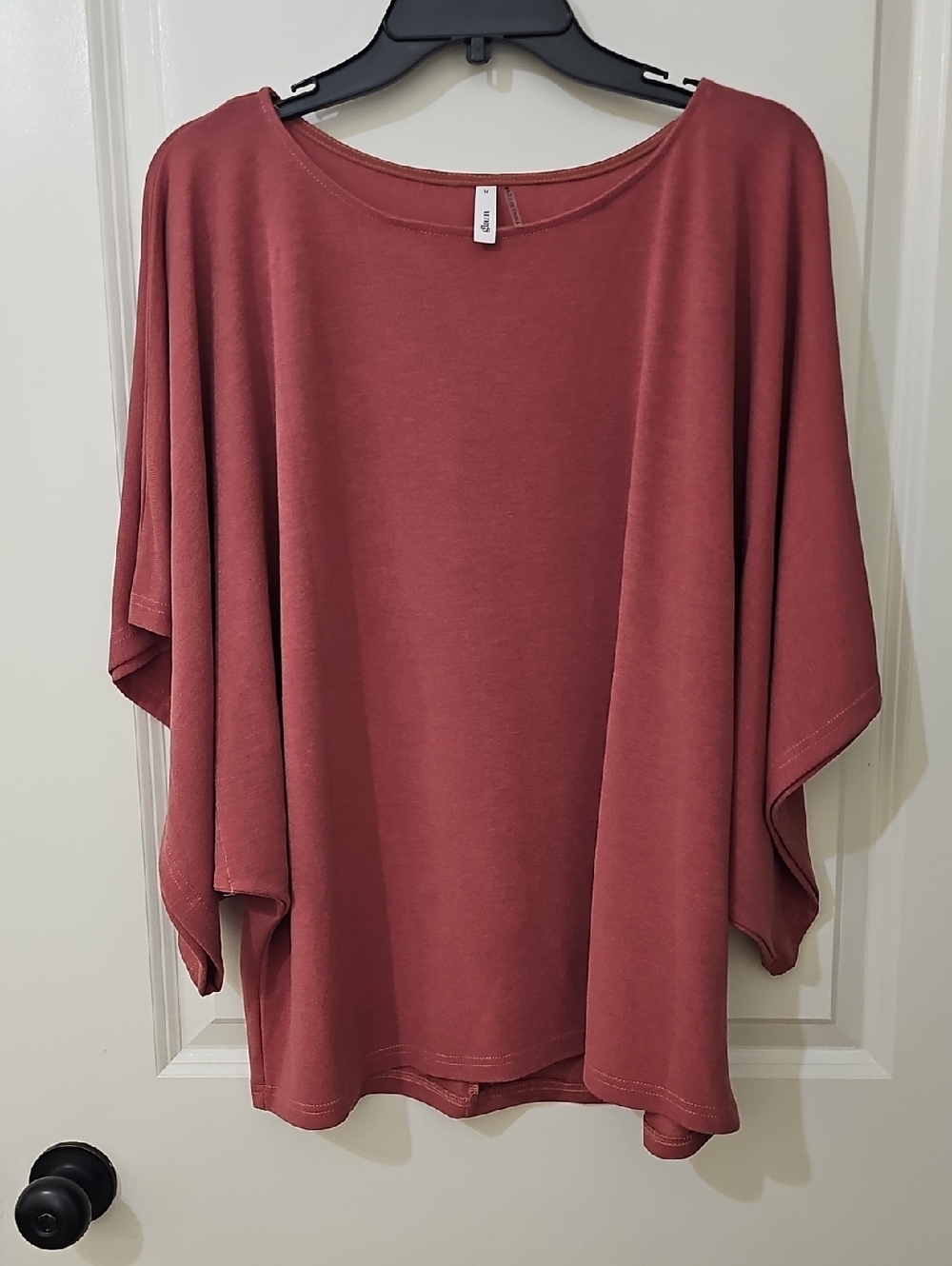 Glam Boutique Brand Dusty Dark Rose/mauve Batwing Flowy Top